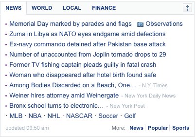 Yahoo News Module